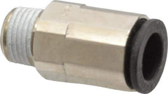 Legris - 5/16" Outside Diam, 1/8 NPT, Nickel Plated Brass Push-to-Connect Tube Male Connector - 290 Max psi - Eagle Tool & Supply