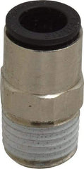 Legris - 5/16" Outside Diam, 1/4 NPT, Nickel Plated Brass Push-to-Connect Tube Male Connector - 290 Max psi - Eagle Tool & Supply