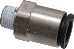 Legris - 3/8" Outside Diam, 1/8 NPT, Nickel Plated Brass Push-to-Connect Tube Male Connector - 290 Max psi - Eagle Tool & Supply