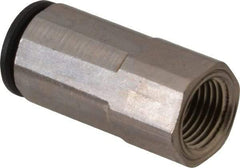 Legris - 5/16" Outside Diam, 1/8 NPT, Nickel Plated Brass Push-to-Connect Tube Female Connector - 290 Max psi - Eagle Tool & Supply
