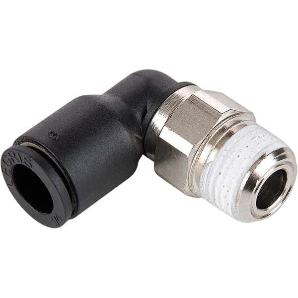 Legris - Plastic Push-To-Connect Tube Fittings Type: Male Elbow Tube Outside Diameter (mm): 14 - Eagle Tool & Supply