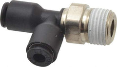 Legris - 1/8" OD, 1/8 NPT, Nylon/Nickel Plated Brass Push-to-Connect Male Run Tee - 290 Max psi - Eagle Tool & Supply