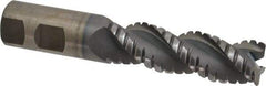 Cleveland - 1" Diam, Coarse Pitch, 3" LOC, 3 Flute Powdered Metal 0.06" Corner Radius Roughing End Mill - TiCN Finish, 5-1/2" OAL, 1" Shank Diam, Single End, Centercutting, 42° Helix - Eagle Tool & Supply