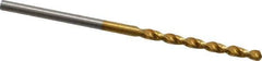 Guhring - #47 130° Cobalt Jobber Drill - TiN Finish, Right Hand Cut, Parabolic Flute, Straight Shank, 1-15/16" OAL, Standard Point - Eagle Tool & Supply
