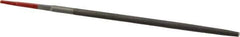 Simonds File - 6" Long, Smooth Cut, Round American-Pattern File - Double Cut, Tang - Eagle Tool & Supply