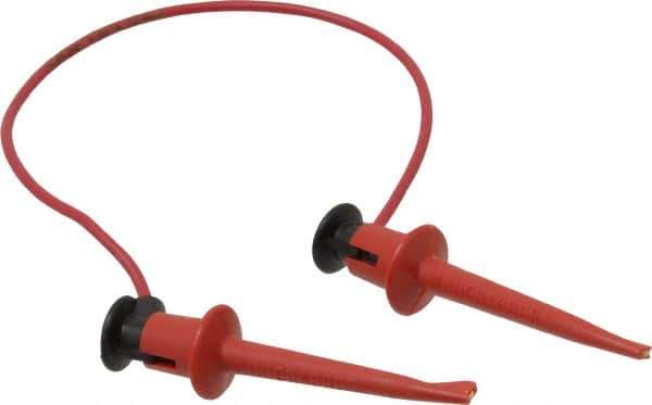 Pomona - Red Electrical Test Equipment Patch Cord - Use with Test Clips - Eagle Tool & Supply