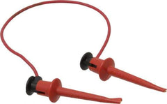 Pomona - Red Electrical Test Equipment Patch Cord - Use with Test Clips - Eagle Tool & Supply