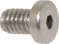 Value Collection - #8-32 UNC Hex Socket Drive, Low Socket Cap Screw - Grade 18-8 Stainless Steel, 1/4" Length Under Head - Eagle Tool & Supply