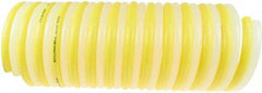 Coilhose Pneumatics - 3/4, 5/16" ID, 50' Long, Yellow & Natural Nylon Coiled & Self Storing Hose - 120 Max psi, No Fittings - Eagle Tool & Supply