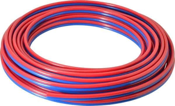 Coilhose Pneumatics - 5/32" ID x 1/4" OD, 50' Long, Polyurethane Tube - Red/Blue, 125 Max psi, 95 Hardness - Eagle Tool & Supply