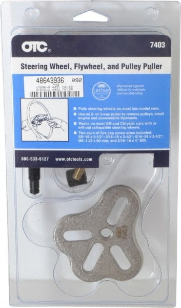 OTC - 609mm Long, Steel Steering Wheel Puller - Eagle Tool & Supply