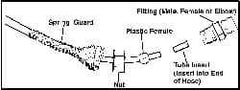 Coilhose Pneumatics - 1/2" ID Hose Rigid - Nylon, 1/2" Thread - Eagle Tool & Supply