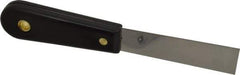 Value Collection - 1" Wide Stainless Steel Putty Knife - Stiff, Nylon Handle, 7.68" OAL - Eagle Tool & Supply