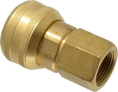 Coilhose Pneumatics - 3/4 Female NPT Industrial Pneumatic Hose Coupler - Brass, 3/4" Body Diam - Eagle Tool & Supply