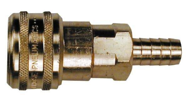 Coilhose Pneumatics - Hose Barb Industrial Pneumatic Hose Coupler - Brass, 3/4" Body Diam, 3/4" Hose ID - Eagle Tool & Supply