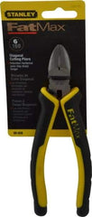 Stanley - 6-3/8" OAL, Diagonal Cutter - 13/16" Jaw Length x 3/4" Jaw Width, Oval Head, Double Injection Molded Handle - Eagle Tool & Supply