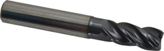 Iscar - 1/2", 4 Flute, Solid Carbide, Corner Chamfer End Mill - 3-1/2" OAL, 1" LOC - Eagle Tool & Supply