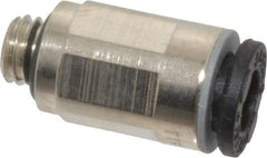 Legris - 4mm Outside Diam, M5 x 0.8 Metric, Nickel Plated Brass Push-to-Connect Tube Male Connector - 290 Max psi - Eagle Tool & Supply