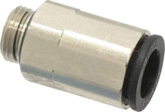 Legris - 8mm Outside Diam, 1/8 BSPP, Nickel Plated Brass Push-to-Connect Tube Male Connector - 290 Max psi - Eagle Tool & Supply