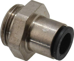 Legris - 8mm Outside Diam, 3/8 BSPP, Nickel Plated Brass Push-to-Connect Tube Male Connector - 290 Max psi - Eagle Tool & Supply