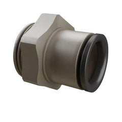 Legris - 10mm Outside Diam, 3/8 BSPP, Nickel Plated Brass Push-to-Connect Tube Male Connector - 290 Max psi - Eagle Tool & Supply