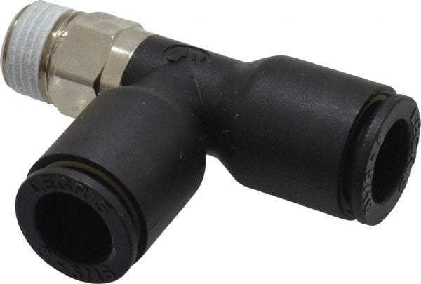 Legris - 8mm OD, 1/8 BSPT, Nylon/Nickel Plated Brass Push-to-Connect Male Run Tee - 290 Max psi - Eagle Tool & Supply