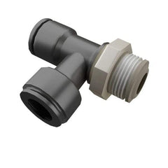 Legris - 10mm OD, 1/4 BSPT, Nylon/Nickel Plated Brass Push-to-Connect Male Run Tee - 290 Max psi - Eagle Tool & Supply
