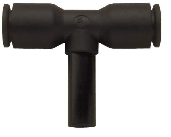 Legris - 1/4" Outside Diam, Nylon Push-to-Connect Tube Plug-In Tee - 290 Max psi - Eagle Tool & Supply