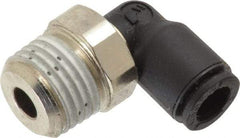 Legris - 6mm OD, 1/4 BSPT, Nylon/Nickel Plated Brass Push-to-Connect Male Elbow - 290 Max psi - Eagle Tool & Supply