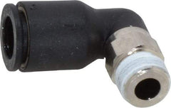 Legris - 5/16" OD, 1/8 BSPT, Nylon/Nickel Plated Brass Push-to-Connect Male Elbow - 290 Max psi - Eagle Tool & Supply