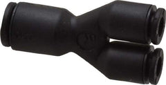 Legris - 4 x 6mm Outside Diam, Nylon Push-to-Connect Union Y - 290 Max psi - Eagle Tool & Supply