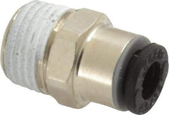 Legris - 5/32" Outside Diam, 1/8 BSPT, Nickel Plated Brass Push-to-Connect Tube Male Connector - 290 Max psi - Eagle Tool & Supply