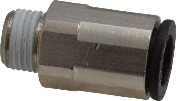 Legris - 5/16" Outside Diam, 1/8 BSPT, Nickel Plated Brass Push-to-Connect Tube Male Connector - 290 Max psi - Eagle Tool & Supply