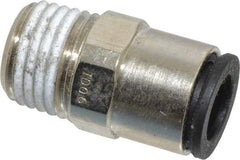 Legris - 5/16" Outside Diam, 1/4 BSPT, Nickel Plated Brass Push-to-Connect Tube Male Connector - 290 Max psi - Eagle Tool & Supply