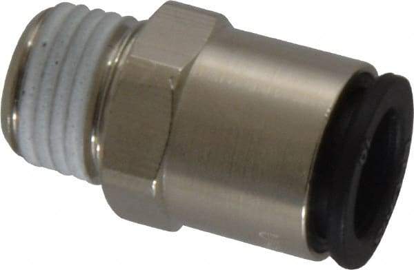 Legris - 10mm Outside Diam, 1/4 BSPT, Nickel Plated Brass Push-to-Connect Tube Male Connector - 290 Max psi - Eagle Tool & Supply