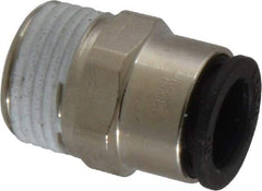 Legris - 10mm Outside Diam, 3/8 BSPT, Nickel Plated Brass Push-to-Connect Tube Male Connector - 290 Max psi - Eagle Tool & Supply