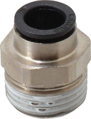 Legris - 10mm Outside Diam, 1/2 BSPT, Nickel Plated Brass Push-to-Connect Tube Male Connector - 290 Max psi - Eagle Tool & Supply