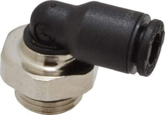 Legris - 4mm OD, 1/8 BSPP, Nylon/Nickel Plated Brass Push-to-Connect Male Elbow - 290 Max psi - Eagle Tool & Supply