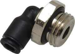 Legris - 4mm OD, 1/4 BSPP, Nylon/Nickel Plated Brass Push-to-Connect Male Elbow - 290 Max psi - Eagle Tool & Supply