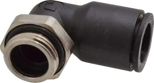Legris - 12mm OD, 3/8 BSPP, Nylon/Nickel Plated Brass Push-to-Connect Male Elbow - 290 Max psi - Eagle Tool & Supply