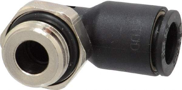 Legris - 8mm OD, 1/4 BSPP, Nylon/Nickel Plated Brass Push-to-Connect Male Elbow - 290 Max psi - Eagle Tool & Supply