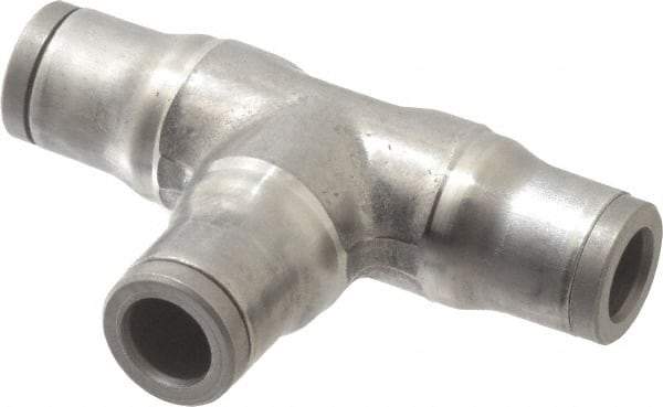 Legris - 6mm Outside Diam, Stainless Steel Push-to-Connect Union Tee - 435 Max psi, Tube to Tube Connection, FKM O-Ring - Eagle Tool & Supply