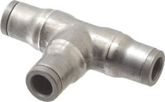 Legris - 6mm Outside Diam, Stainless Steel Push-to-Connect Union Tee - 435 Max psi, Tube to Tube Connection, FKM O-Ring - Eagle Tool & Supply