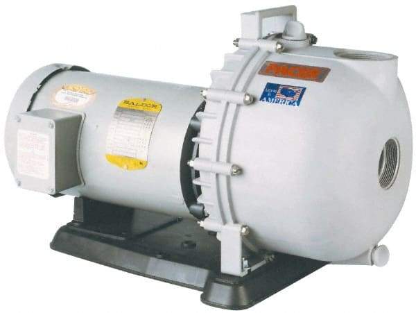 Value Collection - 208, 230/460 Volt, 3 Phase, 5 HP, Self Priming Pump - 3 Inch Inlet, 270 Max GPM, TEFC Motor, Polyester Housing and Impeller, Carbon Ceramic Seal - Eagle Tool & Supply
