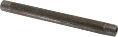 Made in USA - Schedule 80, 3/8" Diam x 7" Long Black Pipe Nipple - Threaded - Eagle Tool & Supply