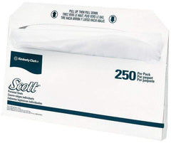 Scott - 17" Long x 14-1/2" Wide White Toilet Seat Covers - 20 Pack, 250 Sheet Roll - Eagle Tool & Supply