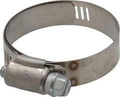 IDEAL TRIDON - SAE Size 24, 1-1/16 to 2" Diam, Stainless Steel Shielded Worm Drive Clamp - Material Grade 201, Series 613 - Eagle Tool & Supply