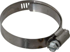 IDEAL TRIDON - SAE Size 32, 1-9/16 to 2-1/2" Diam, Stainless Steel Shielded Worm Drive Clamp - Material Grade 201, Series 613 - Eagle Tool & Supply