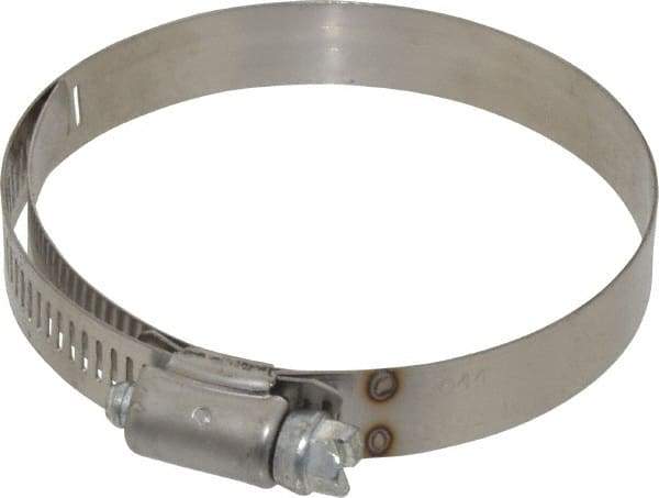 IDEAL TRIDON - SAE Size 44, 2-5/16 to 3-1/4" Diam, Stainless Steel Shielded Worm Drive Clamp - Material Grade 201, Series 613 - Eagle Tool & Supply