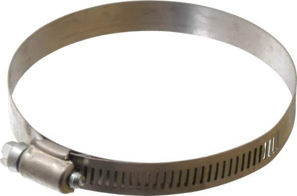 IDEAL TRIDON - SAE Size 56, 3-1/16 to 4" Diam, Stainless Steel Shielded Worm Drive Clamp - Material Grade 201, Series 613 - Eagle Tool & Supply